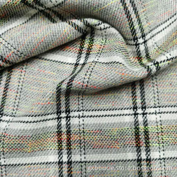 Boucle woolen fashion Plaid design fabric
